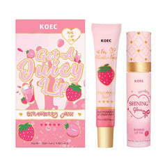 KOEC Peach & Strawberry Juicy Lip Duo – Long-Lasting Lip Hydration & Repair