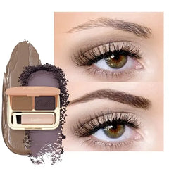 Oulac Waterproof Brown Eyebrow Powder Kit with Brow Brush 2 in1 Long Lasting Instant Eyebrow Pomade & Powder Natural Makeup for Sparse Brows 3.2 g/0.11 oz