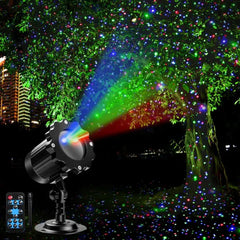 Alinkey Outdoor RGB Laser Projector Lights 3 Color Starry Sky Firefly Effect