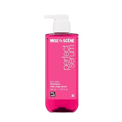 Mise En Scene Perfect Serum Super Rich Shampoo Korean Shampoo for Severely Damaged Hair Anti Frizz, Hydrating, Nourishing Korean Hair Care with Moroccan Oil, Jojoba Seed