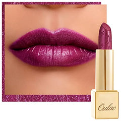 Oulac Lipstick for Women with Metallic 3D Shine Lightweight Hydrating Formula, High Impact Lip Color, Vegan Beauty, Full Coverage Lip Makeup