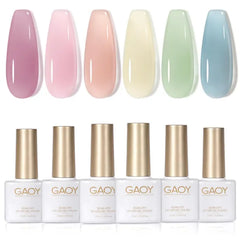 GAOY 6-Color Soak-Off UV Gel Nail Polish Sets
