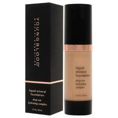 Youngblood Clean Luxury Cosmetics Liquid Mineral Foundation| Dewy Mineral Lightweight Full Coverage Makeup for Dry Skin Poreless Flawless Tinted Glow | Vegan, Cruelty Free, Gluten-Free - 1 Fl Oz (Pack of 1)
