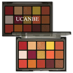 UCANBE 15 Color Eyeshadow Palette Collection – Vibrant Neon, Smoky & Neutral Shades – Highly Pigmented Matte, Shimmer & Glitter Finishes