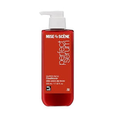 Mise En Scene Perfect Serum Super Rich Shampoo Korean Shampoo for Severely Damaged Hair Anti Frizz, Hydrating, Nourishing Korean Hair Care with Moroccan Oil, Jojoba Seed