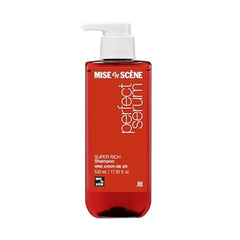 Mise En Scene Perfect Serum Super Rich Shampoo Korean Shampoo for Severely Damaged Hair Anti Frizz, Hydrating, Nourishing Korean Hair Care with Moroccan Oil, Jojoba Seed