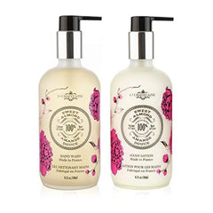 La Chatelaine Hand Wash & Lotion Set | Sulfate Free | Frosted Glass Bottles | Nourishing Shea Butter Formula | Natural and Organic | Made in France | 2 x 8.1 oz