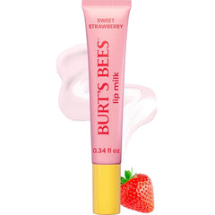 Burt’s Bees Lip Milk Daily Moisturizing Lip Balm (0.34 fl oz) – Sweet Strawberry & Toasted Coconut, Vitamin-Enriched Lip Moisturizer with Almond Milk & Jojoba Oil, Hydrating Formula for Soft, Smooth Lips