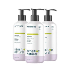 ATTITUDE Moisturizing Hand Soap for Sensitive Skin Enriched with Oat, EWG Verified, Plant and Mineral-Based Ingredients, Vegan & Cruelty-free, 16 Fl Oz