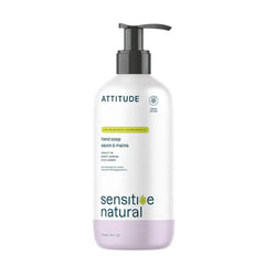 ATTITUDE Moisturizing Hand Soap for Sensitive Skin Enriched with Oat, EWG Verified, Plant and Mineral-Based Ingredients, Vegan & Cruelty-free, 16 Fl Oz
