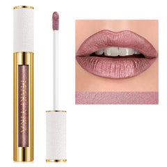 MAKI YIKA Metallic Pink Lipstick Long Lasting Hot Pink Lipsticks for Women, High Shine Glitter Lipstick No Smudge Transferproof Liquid Lip Gloss