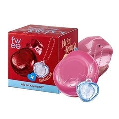 fwee Glowy Jelly Pot + Keychain SET Dewy Jelly Lip & Blush Color, Tinted Glow Jelly Balm, Dewy Buildable Finish