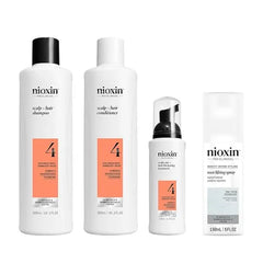 Nioxin Scalp + Hair Thickening System Kits & Root Lifting Styling Spray Bundle For Thicker, Fuller Hair Strengthen, Boost Hair Density Add Volume with Strong Hold 3 Month Supply