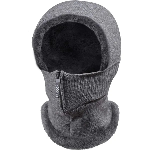 TAGVO Knitted Balaclava Hat with Fleece Hood Warm Neck Gaiter