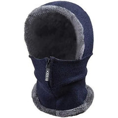 TAGVO Knitted Balaclava Hat with Fleece Hood - Warm Neck Gaiter for Men & Women