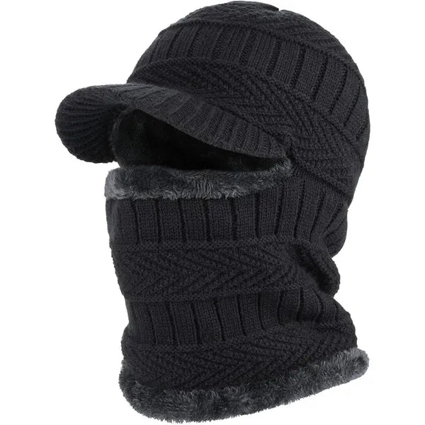 TAGVO Winter Knit Balaclava Beanie Hat with Neck Warmer for Men and Women