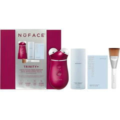 NuFACE TRINITY+ Microcurrent Facial Device Kit  FDA Cleared Face Sculpting & Neck Tightening Device to Contour Cheeks & Brows + Microcurrent Gel Activator