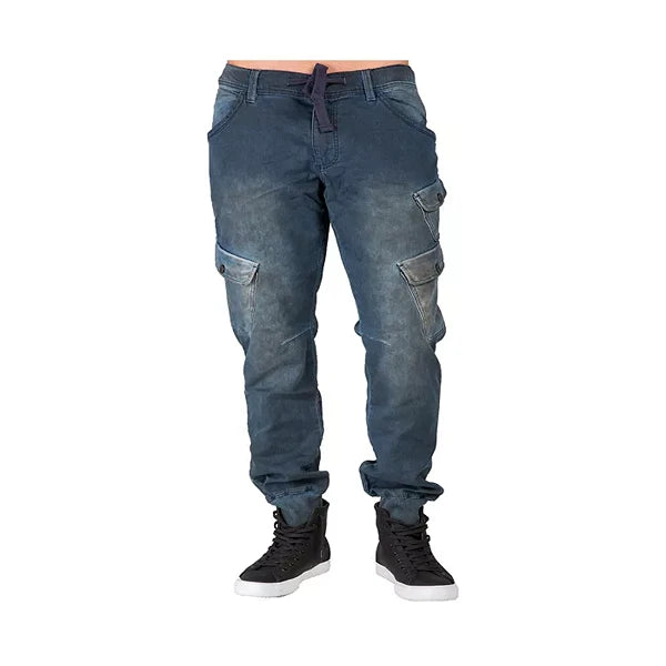 Level 7 Men's Premium Knit Denim Jogger Jeans with Cargo Pocket