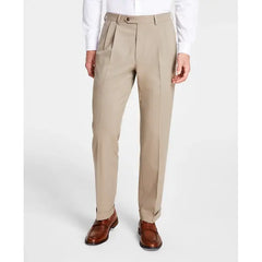 Michael Kors Men's Pleated Solid Classic Fit Pant