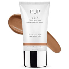 PUR Beauty 4-in-1 Tinted Moisturizer with SPF 20 - Hydrating Skin Tint Face Moisturizer, Primer & Foundation with Shea Butter, Aloe Vera & Vitamin B3 - Vegan Friendly, Paraben Free