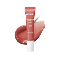 VIDIVICI Peptide Butter Tint Balm 10 Color Variants, Moisturizing Lip Tint with Melting Peptide Complex & Sheer Tinted Glow