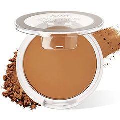 JOAH Perfect Complexion Cashmere Powder Foundation, Medium Face Coverage, Matte Finish, Korean Makeup, Compact Design For Oily & All Skin Types