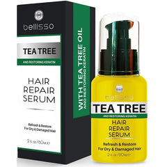 BELLISSO Hair Serum Oil with Biotin, Argan, Keratin & Rosemary – Anti Frizz, Dandruff & Scalp Treatment – Strengthening, Moisturizing & Repair for Dry, Damaged, Thinning Hair – For Men & Women, All Hair Types