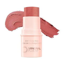 Mineral Fusion 3-in-1 Color Stick, Instant Color Pop and Blush for Cheeks, Creamy Lightweight Formula, Multi-Use Eye, Face, and Lip Makeup
