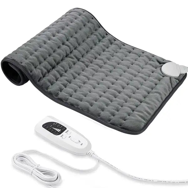 Thaliar Electric Heating Pad 12" x 24" with Controller, 6 Heat Settings with Auto Shut off - Dark Gray