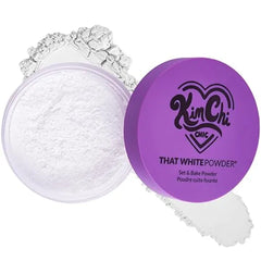 KimChiChic Beauty Puff Puff Pass Set and Bake Setting Powder for Makeup, Extra Fluffy Loose Face Powder Poof, Soft Natural Face Makeup for Uneven Skin Tone