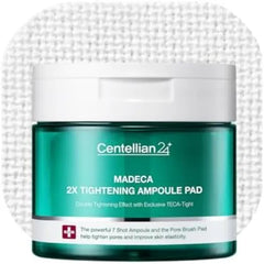 CENTELLIAN 24 Madeca Ampoule & Cleansing Pad Collection – Vegan Korean Exfoliating, Hydrating & Tone-Correcting Pads with Centella Asiatica, TECA & Niacinamide (5.58fl oz x 60 Pads)