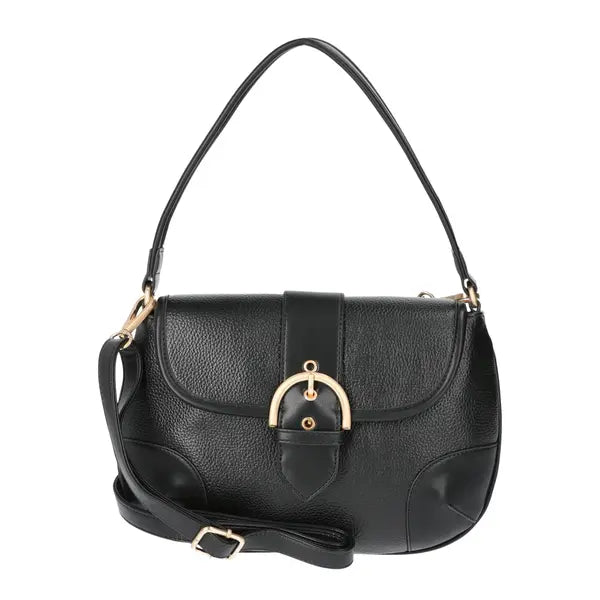 Time and Tru Women's Leather Shoulder Bag , Stylish Purse with Buckle