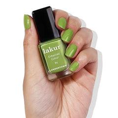 LONDONTOWN lakur Nail Polish Chip-Resistant, Non Toxic, Conditions & Hydrates Nails Glossy Cool Green.