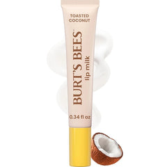 Burt’s Bees Lip Milk Daily Moisturizing Lip Balm (0.34 fl oz) – Sweet Strawberry & Toasted Coconut, Vitamin-Enriched Lip Moisturizer with Almond Milk & Jojoba Oil, Hydrating Formula for Soft, Smooth Lips