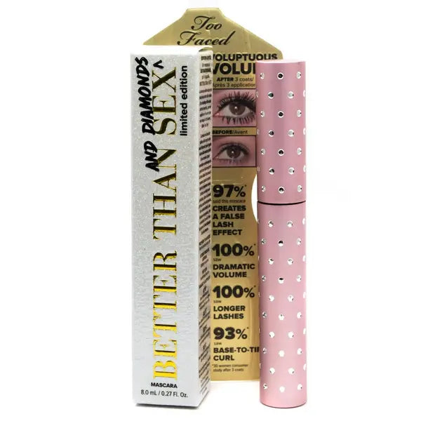 Too Faced BETTER THAN SEX AND DIAMONDS Limited Edition Voluptuous Volume Mascara .27 fl oz