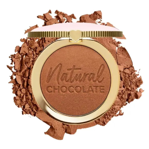 Too Faced Chocolate Soleil Natural Chocolate Cocoa-Infused Healthy Glow Bronzer - Caramel Cocoa (Golden Tan Bronze) - 0.31 oz / 9 g