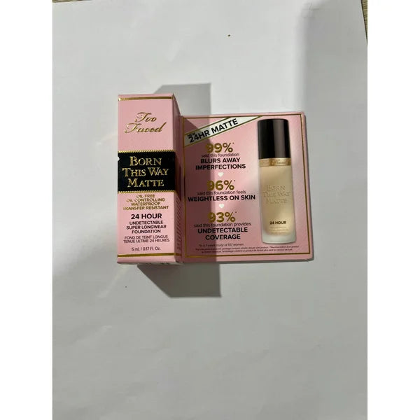 Too Faced, Foundation Born This Way Matte, Snow, 0.17oz/5ml
