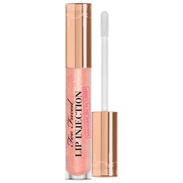 Too Faced Lip Injection Maximum Plump Extra Strength Hydrating Lip Plumper - Cotton Candy Kisses - light pink with gold pearl - 0.14 oz/4.14 mL