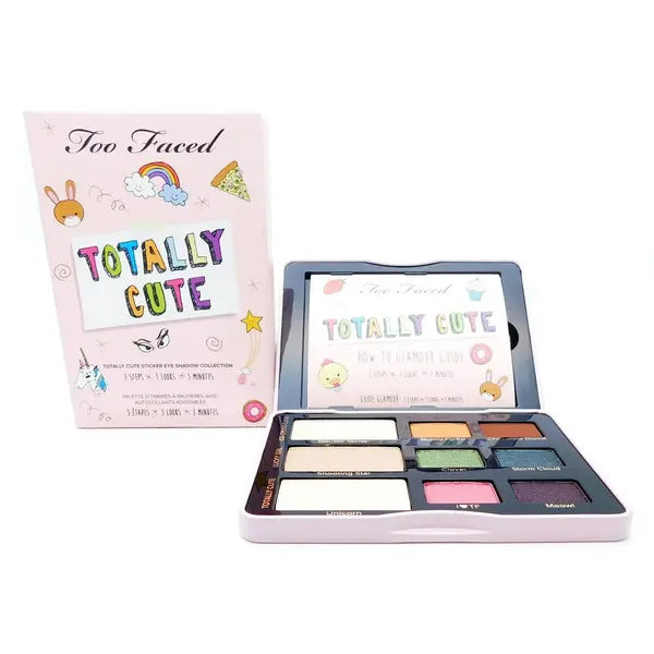 Too Faced Totally Cute Sticker Eye Shadow Collection: 3 Eye Shadows .07 Oz., 6 Eye Shadows .03 Oz.