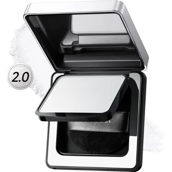 CARSLAN 2.0 Black Magnet Soft Focus Powder, Waterproof Translucent Pressed Setting Powder, 24H Longlasting Talc-Free Face Powder, Oil Control Compact Makeup