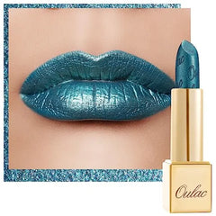 Oulac Lipstick for Women with Metallic 3D Shine Lightweight Hydrating Formula, High Impact Lip Color, Vegan Beauty, Full Coverage Lip Makeup