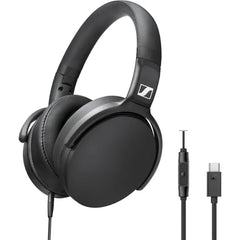 Sennheiser HD 400S & 400U Closed-Back Over-Ear Wired Headphones – Lightweight Foldable Design, Inline Smart Remote, Balanced Sennheiser Sound, Comfortable Noise-Reducing Fit
