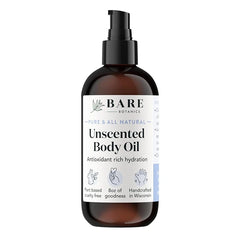 Bare Botanics 100% Pure & Natural Moisturizing Body Oil – Mint, Lavender Tea Tree, Lemon Orange & Unscented – Hydrating Skin & Nail Oil, Vegan, Cruelty-Free, Naturally Scented, 8 oz