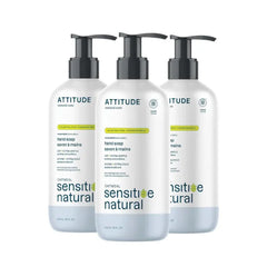 ATTITUDE Moisturizing Hand Soap for Sensitive Skin Enriched with Oat, EWG Verified, Plant and Mineral-Based Ingredients, Vegan & Cruelty-free, 16 Fl Oz