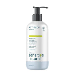 ATTITUDE Moisturizing Hand Soap for Sensitive Skin Enriched with Oat, EWG Verified, Plant and Mineral-Based Ingredients, Vegan & Cruelty-free, 16 Fl Oz