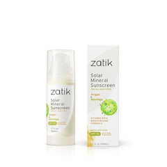 Zatik Naturals Organic Skincare Duo – Peace Toner with Jasmine & Lavender + Solar Mineral Sunscreen with Argan & Moringa | Vegan, Non-GMO, pH Balanced, Clean Facial Care