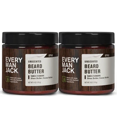 Every Man Jack Beard Butter - Hydrates and Styles Dry, Unruly Beards While Relieving Itch - Naturally Derived with Shea Butter and Coconut Oil - 4-ounce