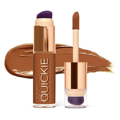 Urban Decay Quickie 24HR Full Coverage Waterproof Concealer (70WR - Deep Warm Red), Natural Matte Finish, Hydrating Vitamin E, Dual-ended Buffing Brush & Multi-use Applicator - 0.5 fl oz C9