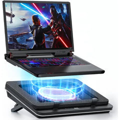 IETS GT600 RGB Laptop Cooling Pad – High-Speed Turbo Fan (5.5″), Sealed Foam Rapid Cooling System | Gaming Laptop Cooler for 14.1″–19.3″ Laptops with 3-Port USB Hub & Dust Filter