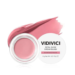 VIDIVICI Petal Glow Cream Blush, Multi Shade Cream Blusher for Natural Radiant Cheeks Long Lasting Hydrating Color